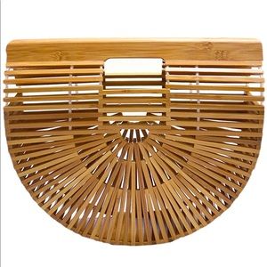 Bamboo Half-Round Statement Purse